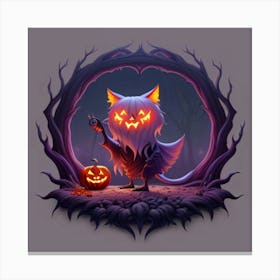 Halloween Cat 1 Canvas Print