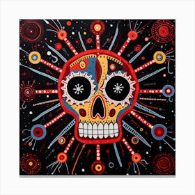 Day Of The Dead Skull 16 Canvas Print