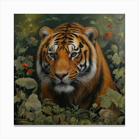 Tiger In The Jungle Canvas Print