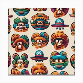 Mexican Masks 1 Canvas Print