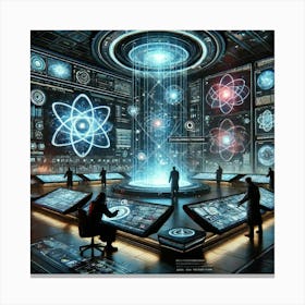 A High Tech Espionage Scene Depicting The Multiver Canvas Print