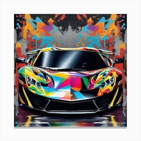 Splatter Car 11 Canvas Print