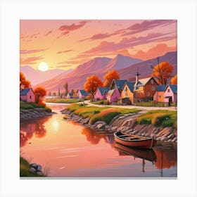 Landscape Of Mountain Art Print (5) Canvas Print