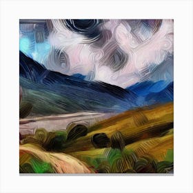Scottish Highlands Dramatic Landscape Canvas Print