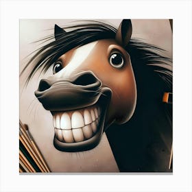 Funny Horse Painting Canvas Print