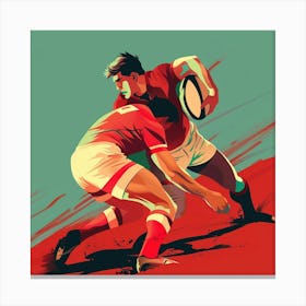 Rugby Players In Action 5 Canvas Print