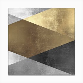 Geometric art with gold 2 Canvas Print