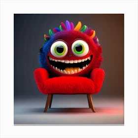 Monster In A Chair Canvas Print