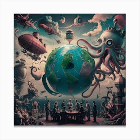 Whimsical Worlds Beyond Earth Canvas Print