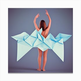 Origami Girl Canvas Print