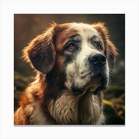 St Bernard Dog 2 Canvas Print