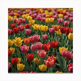 Tulips In Bloom Canvas Print