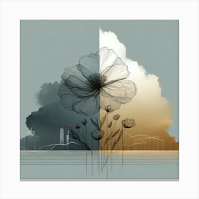 Flower In The Sky 5 Canvas Print