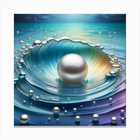 Pearl In The Ocean Canvas Print