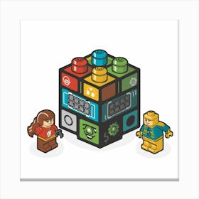 Lego Cube Canvas Print