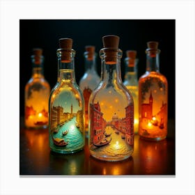 Venice In Bottles 6 Canvas Print