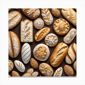 Realistic Bread And Flour Flat Surface Pattern For Background Use Miki Asai Macro Photography Clos (6) Leinwandbilder