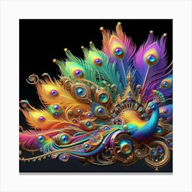 Colorful Peacock Canvas Print