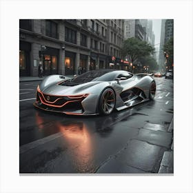 Futuristic Sports Car Canvas Print