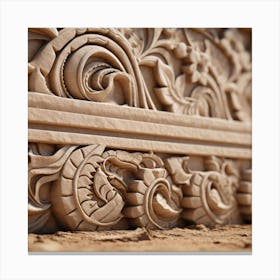 Carved Stone Wall Canvas Print