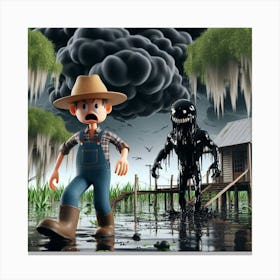 Creature in the swamp 7 Canvas Print