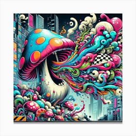 Mushroom City 3 Canvas Print