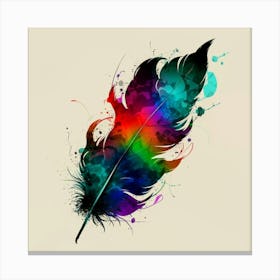 Feather Painting Canvas Print