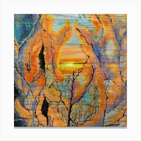 Sunset In The Woods Canvas Print