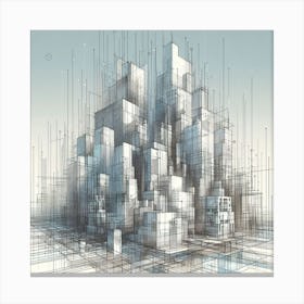 Abstract Cityscape Canvas Print