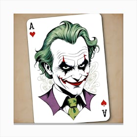 Joker Playing Card Canvas Print
