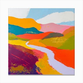 Colourful Abstract Pyrnes National Park France 4 Canvas Print
