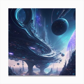 Futuristic City 27 Canvas Print