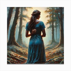 Woman In The Woods 24 Canvas Print