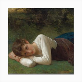 Girl Laying Down Canvas Print