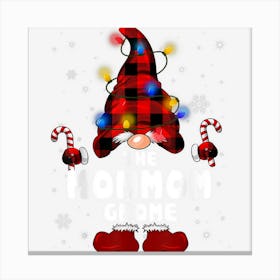 The Mommom Gnome Buffalo Plaid Christmas Tree Light Funny Canvas Print