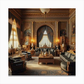 Arabic Imperial Living Room Canvas Print