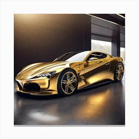 Gold Alfa Romeo Canvas Print