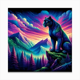 Psychedelic Panther Canvas Print