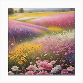 Field Of Flowers Canvas Print