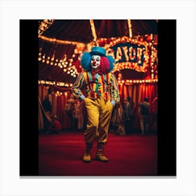 Clown In Circus Canvas Print