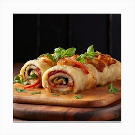 Rolls With Vegetables And Herbs Canvas Print