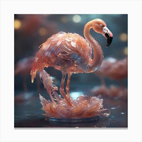 Flamingo of Glass Canvas Print