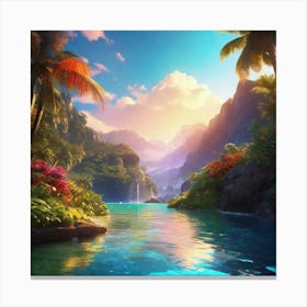 Tropical Landscape 3 Canvas Print