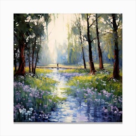 Irises in Monet's Bloom Canvas Print