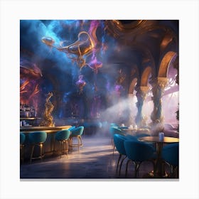 Smoke Cafe Canvas Print