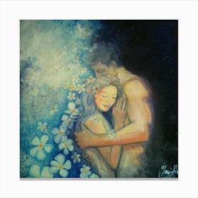 Couple Hugging 1 Canvas Print