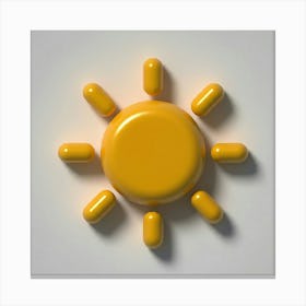 Yellow Pill Sun Canvas Print