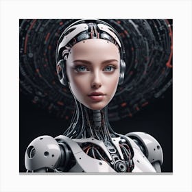 Cyborg Woman 49 Canvas Print