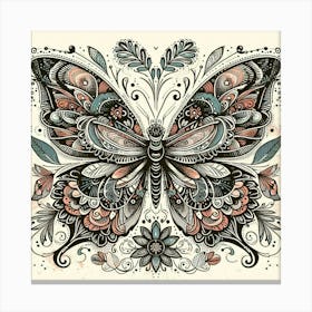 Illustration lace butterfly 7 Canvas Print