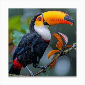 Toucan In The Rain 1 Canvas Print